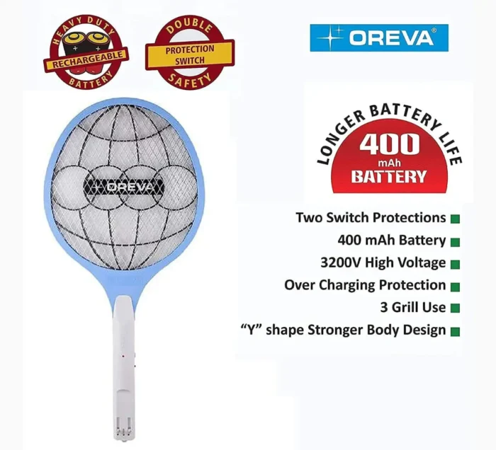 Oreva Square Electric Mosquito Racket Biswayads.com 2