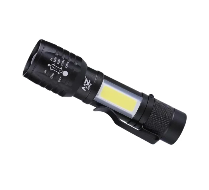 3-in-1 25W Rechargeable Metal Torch Mini Small Flashlight with Zoomable Torch, Shower Light, and Laser Light7