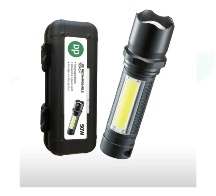 3-in-1-50W-Rechargeable-Metal-Torch-Mini-Small-Flash-Light-with-Zoomable-Torch-Shower-Light-and-Laser-Light1