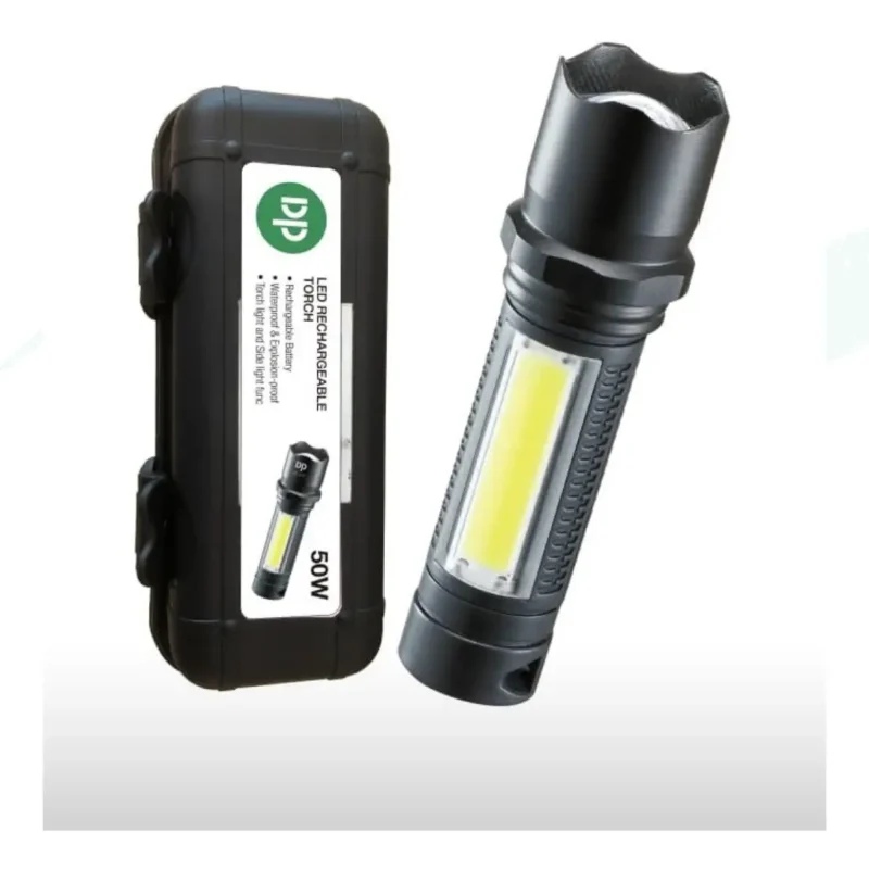 3-in-1-50W-Rechargeable-Metal-Torch-Mini-Small-Flash-Light-with-Zoomable-Torch-Shower-Light-and-Laser-Light1