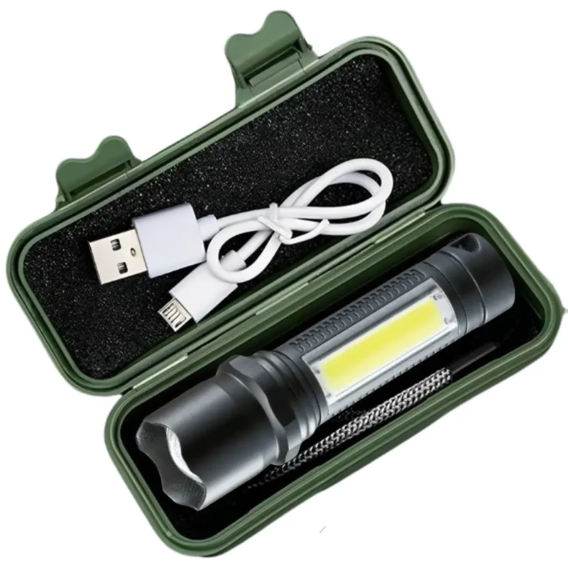 3-in-1-50W-Rechargeable-Metal-Torch-Mini-Small-Flash-Light-with-Zoomable-Torch-Shower-Light-and-Laser-Light2