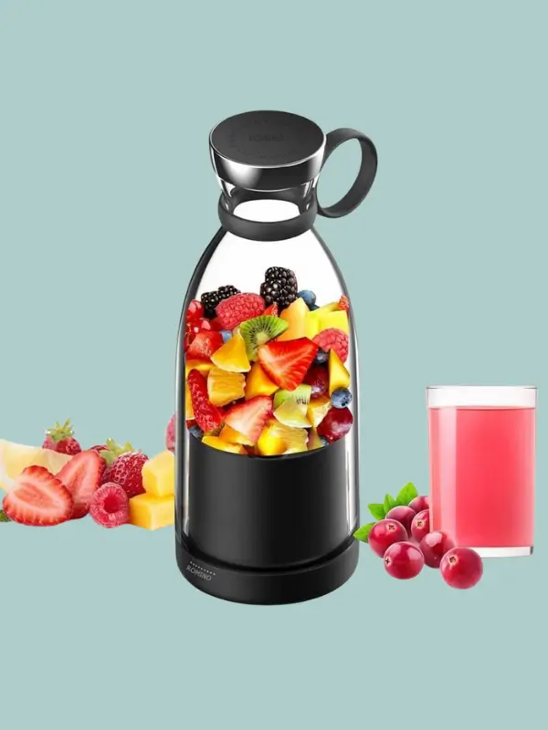 320ml USB Rechargeable Juicer Bottle in Black