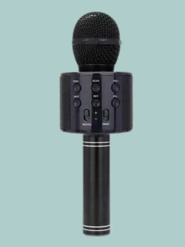 Bluetooth karaoke mic for kids with LED lights