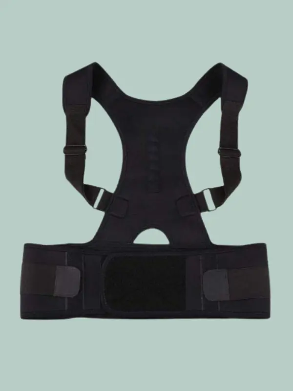 Comfortable upper body support brace in black