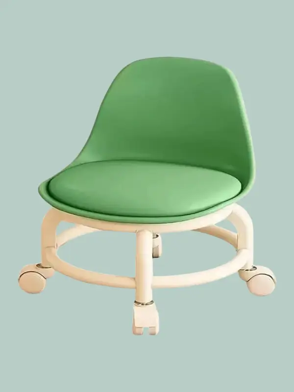 Lineva red mini swivel chair front view
