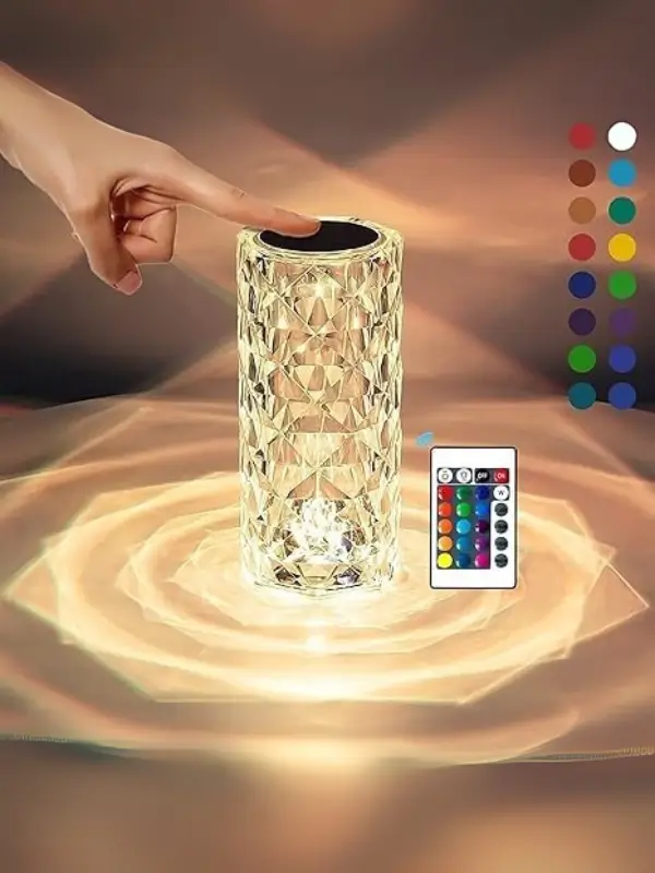 Craftivia Ocean-Wave Water-Ripple Cube Lamp glowing with multicolor lights