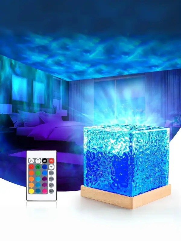 Elegant rose crystal diamond LED lamp with 16 color options and USB charging