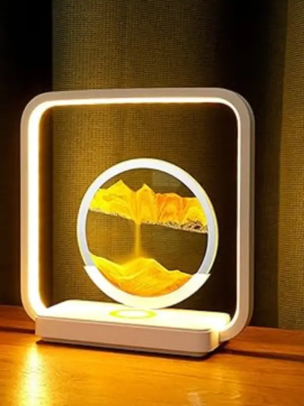 Galaxy sand lamp with LED glow in multicolor ambient mode