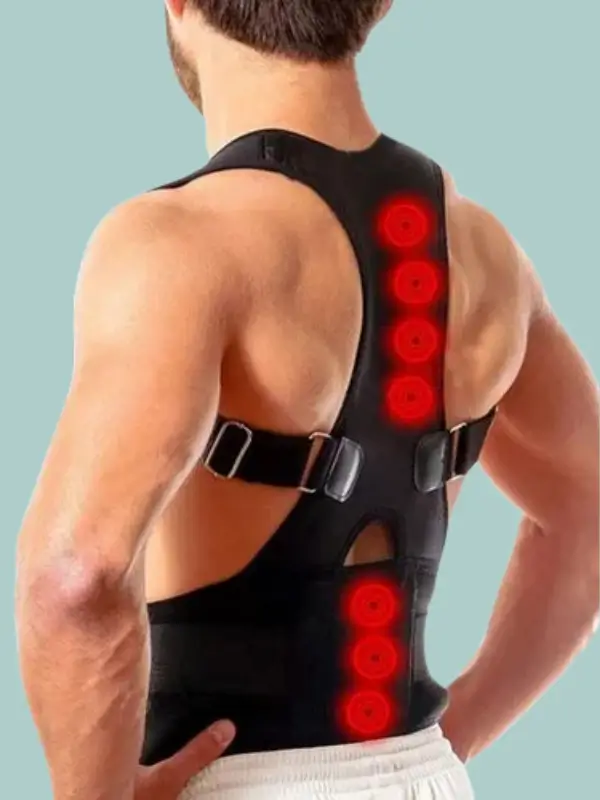 Hook and loop closure posture corrector for adults