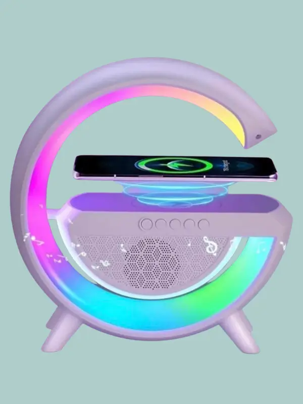 Modern crescent-shaped table lamp with touch control panel