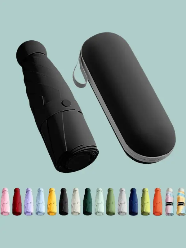 PixelPush mini umbrella in black color