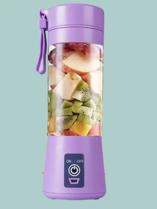 Rechargeable violet smoothie maker with stainless steel blades