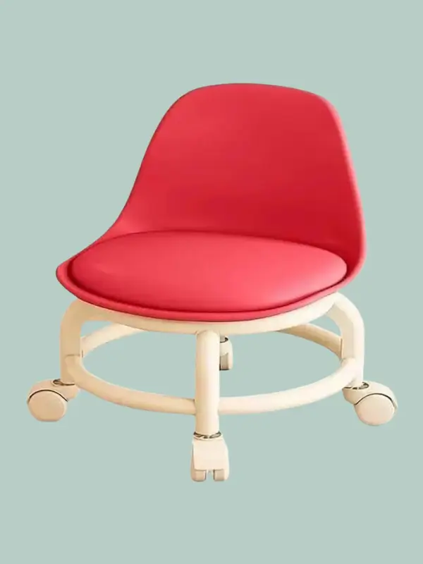 Red acrylic chair with ergonomic backrest – Lineva