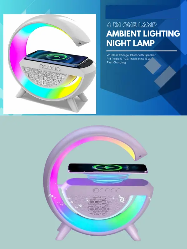 USB-powered Bluetooth speaker lamp with FM radio