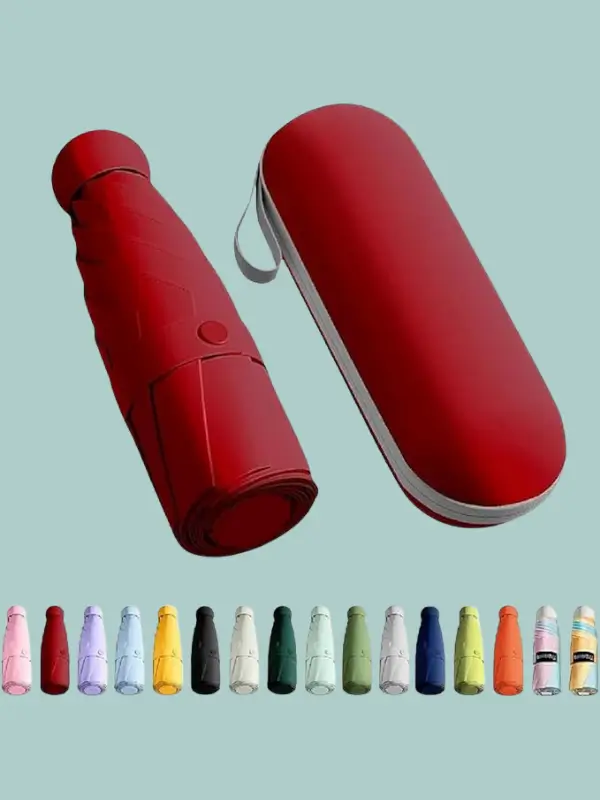 Wine color PixelPush UV umbrella with case