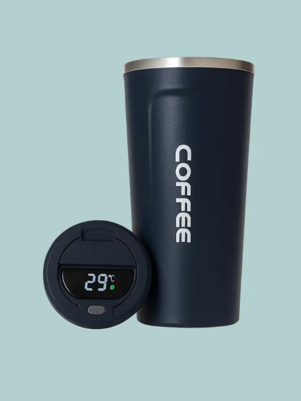 Eco-friendly blue stainless steel coffee tumbler 510ml