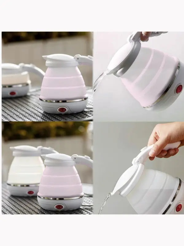 White & White Evox Food Grade Silicone Foldable Travel Kettle