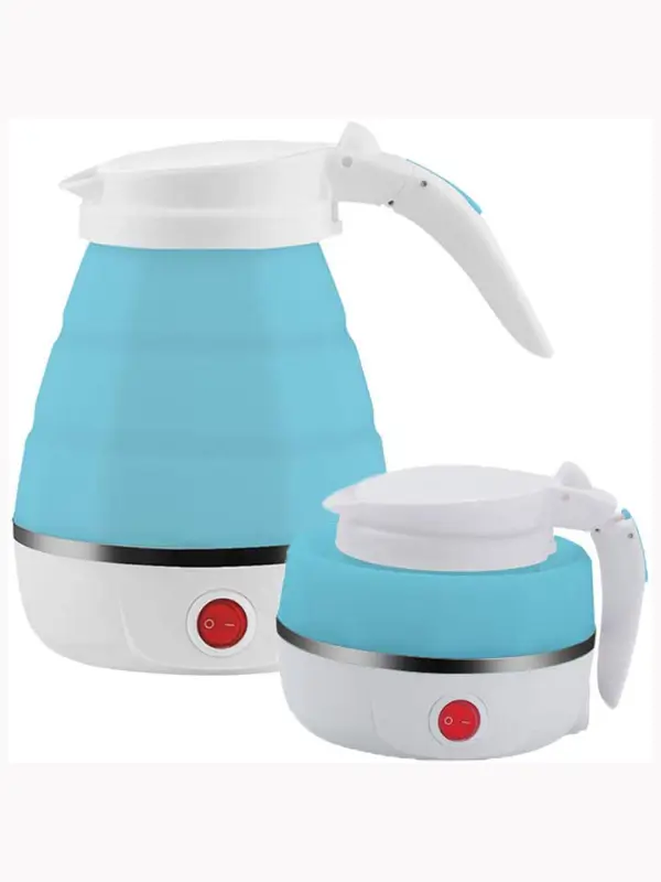 White and Blue Multicolor Evox Foldable Electric Hot Water Kettle