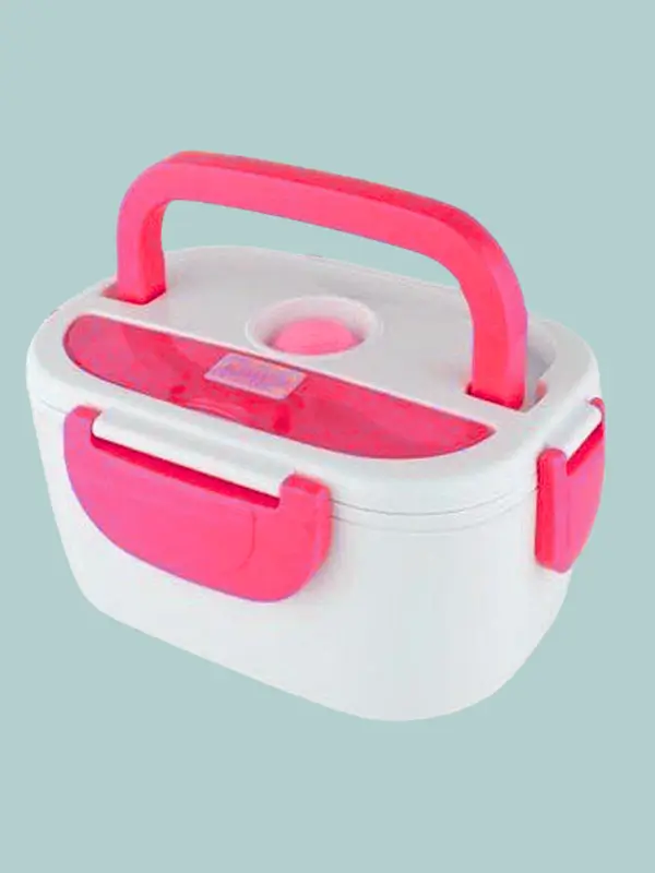 Say goodbye to cold food! Laviora Pink Handle Electric Lunch Box offers portability, durability, and fast heating for delicious meals anytime.